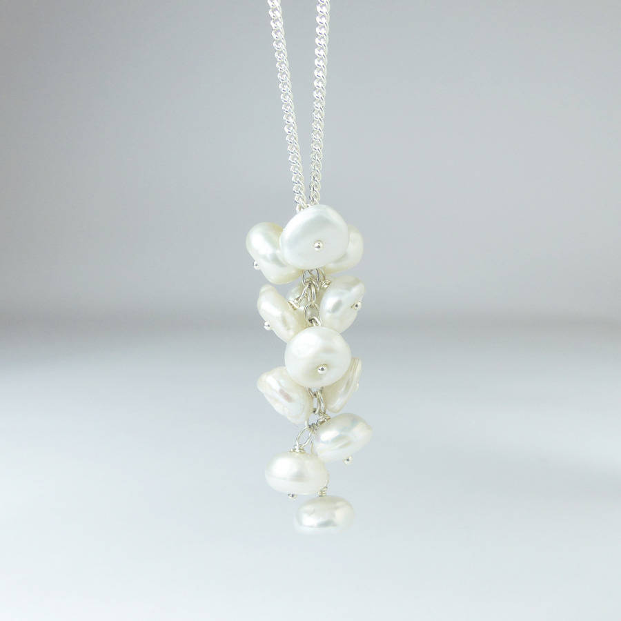 Pearl Cluster Pendant By Mounir London | notonthehighstreet.com