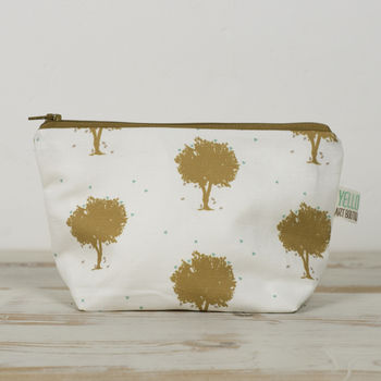 Gold Tree And Birds Make Up Wash Bag, 4 of 6