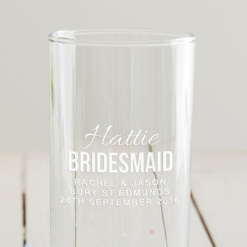 Personalised Bridesmaid Hi Ball Glass, 2 of 5