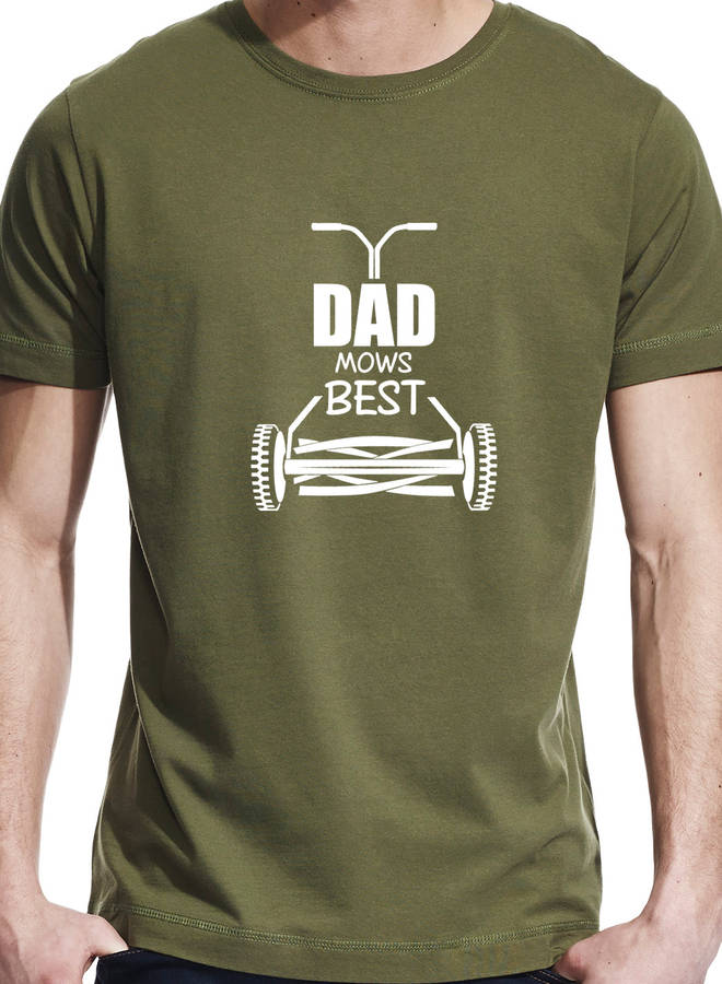 Download dad mows best gardening t shirt by old guys still rock ...