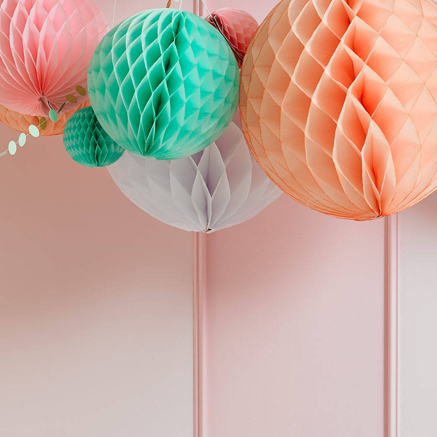 pastel paper ball decorations by peach blossom | notonthehighstreet.com