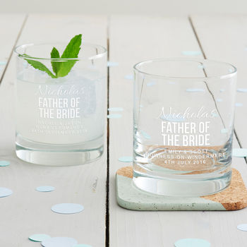 Personalised Father Of The Bride Wedding Glass, 4 of 10