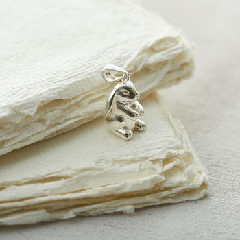 Personalised Sterling Silver Lop Eared Rabbit Necklace, 3 of 6
