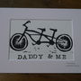 Personalised Daddy And Me Tandem Bike Print, thumbnail 6 of 6