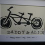 Personalised Daddy And Me Tandem Bike Print, thumbnail 4 of 6