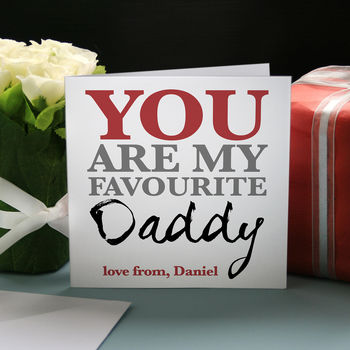 Personalised 'My Favourite Daddy' Father's Day Card, 3 of 4
