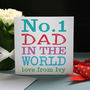 Personalised 'No.One Daddy Or Dad' Father's Day Card, thumbnail 3 of 4