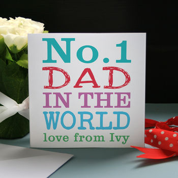 Personalised 'No.One Daddy Or Dad' Father's Day Card, 3 of 4