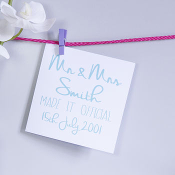 Personalised Wedding Typography Card, 2 of 5