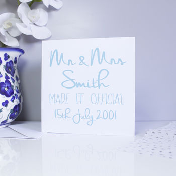 Personalised Wedding Typography Card, 4 of 5