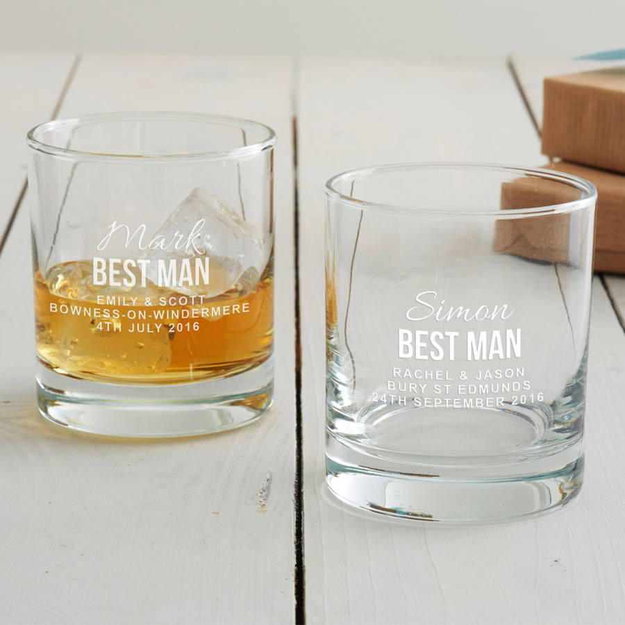 Personalised Best Man Tumbler Glass By Becky Broome