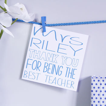 Personalised Thank You Card For Teachers, 4 of 7