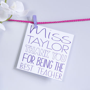 Personalised Thank You Card For Teachers, 2 of 7