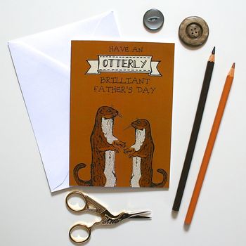 Woodland Otter Father's Day Card, 2 of 5