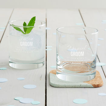 Personalised Groom Wedding Glass, 4 of 10