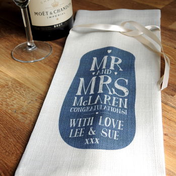 Personalised Mr And Mrs Bottle Bag, 3 of 3