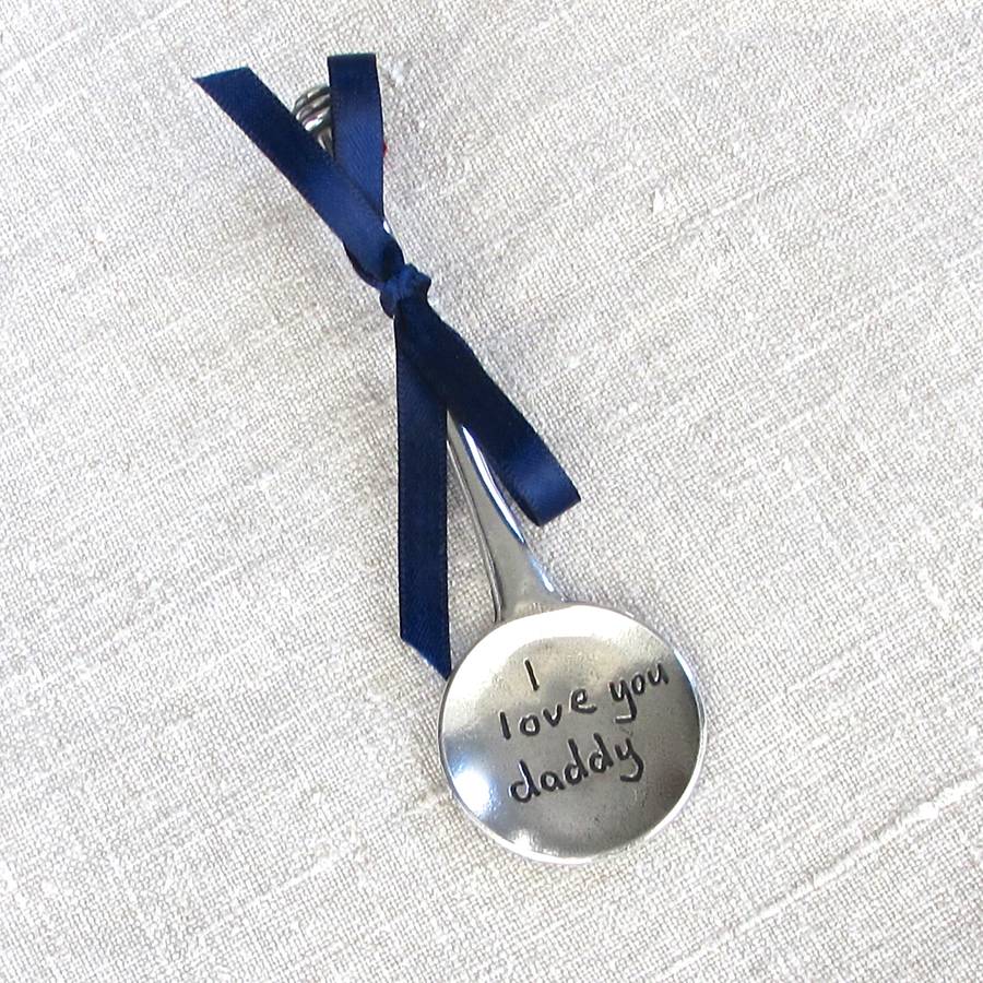 Pewter Love You Daddy Spoon ~ T Wrapped By Chapel Cards
