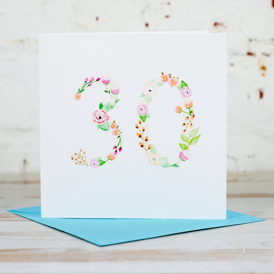 30th Birthday Card By Yellowstone Art Boutique