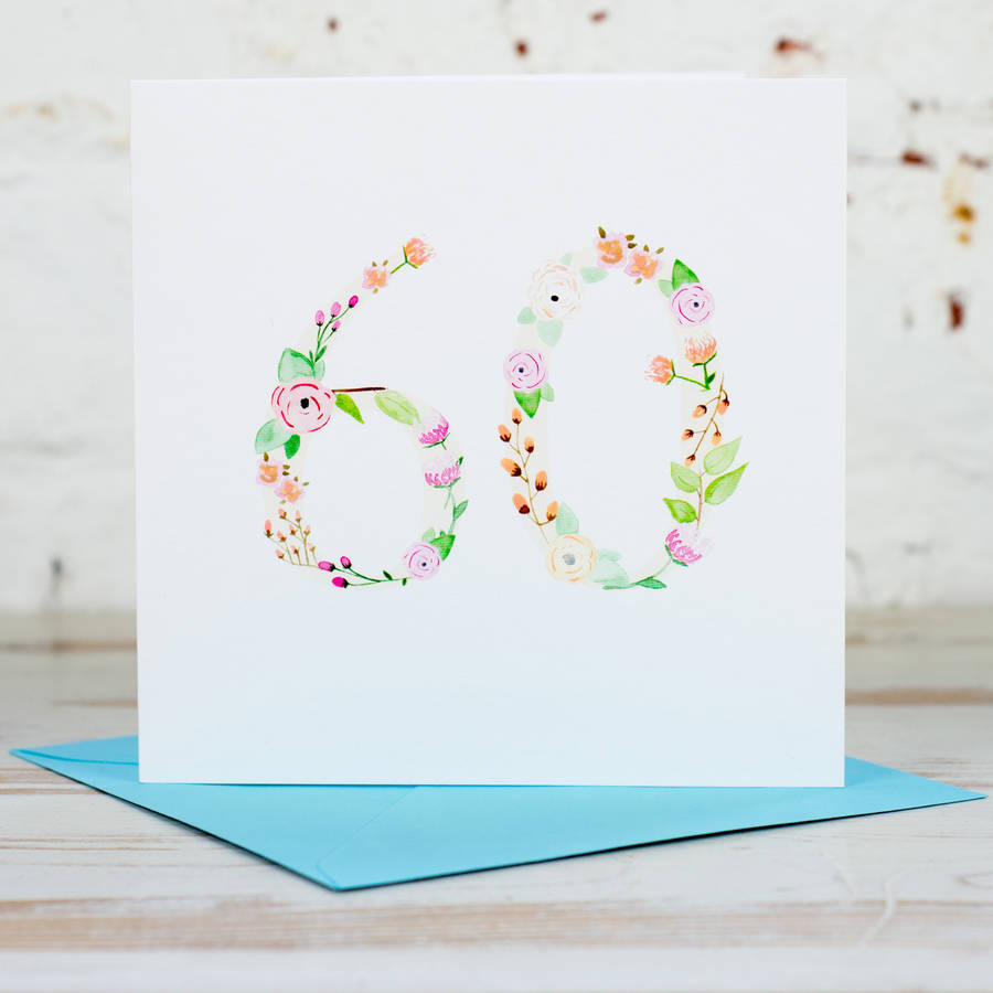 60th birthday card by yellowstone art boutique | notonthehighstreet.com