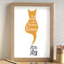 'A Cat Makes A House A Home' Unframed Print, thumbnail 1 of 8
