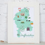 Staffordshire County Map Illustration Print, thumbnail 4 of 6