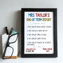 Personalised Teacher End Of Term Report Card Print, thumbnail 3 of 4