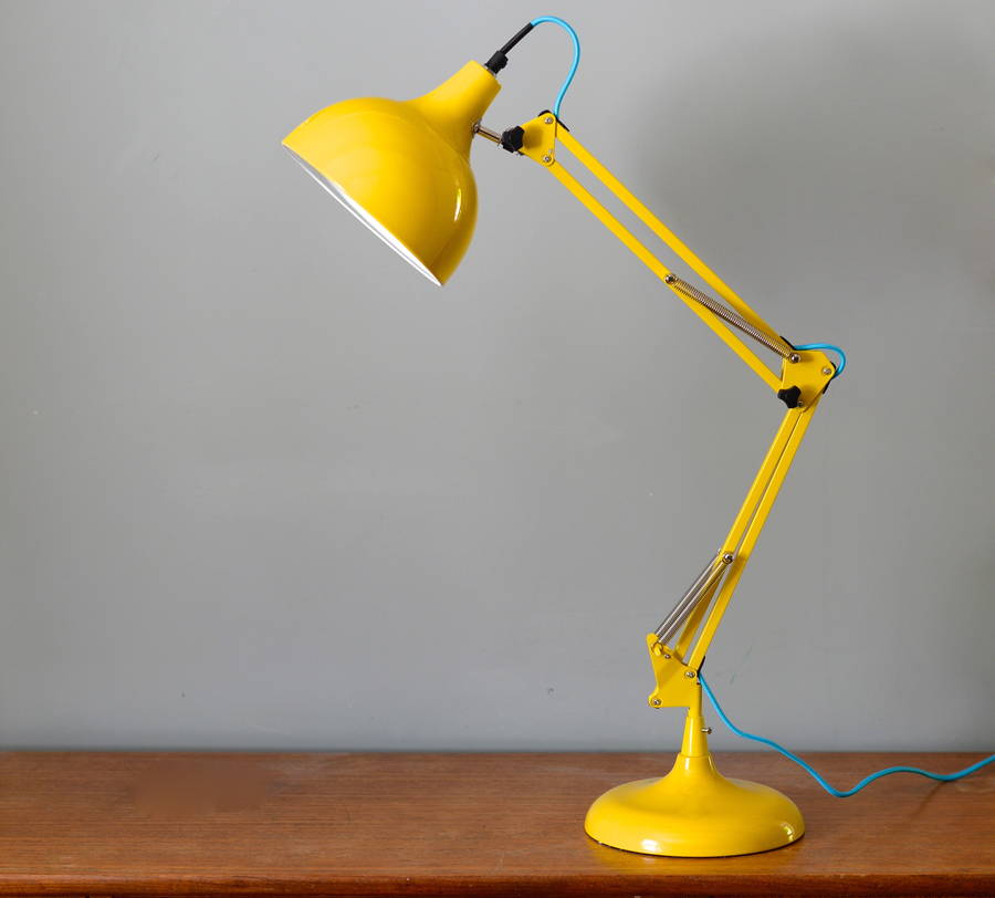 yellow anglepoise lamp