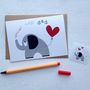 Heart And Elephant 'Special Step Dad' Fathers Day Card, thumbnail 1 of 3