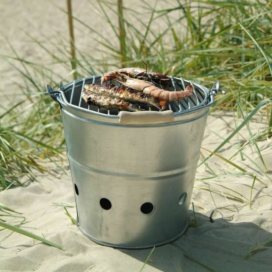galvanised bucket barbecue by all things brighton beautiful