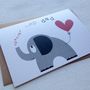 Heart And Elephant 'Special Step Dad' Fathers Day Card, thumbnail 2 of 3