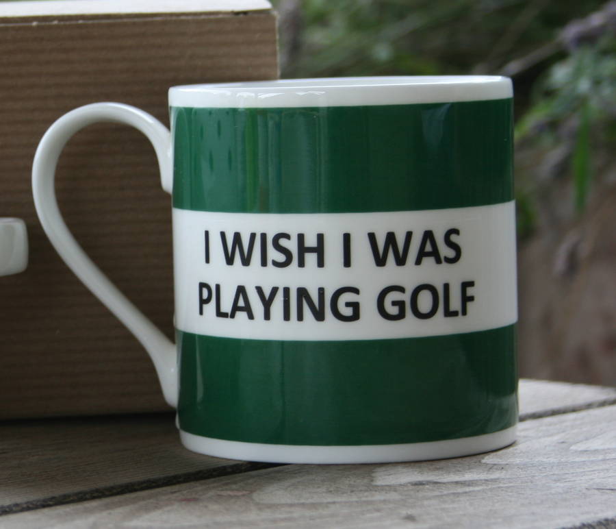 'I Wish I Was Playing Golf' Coasters And Mugs, 1 of 7