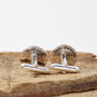 Personalised Sterling Silver Coordinates Cufflinks, thumbnail 6 of 7
