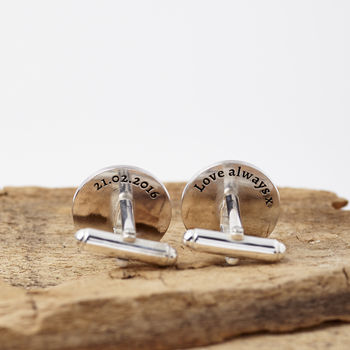 Personalised Sterling Silver Coordinates Cufflinks, 6 of 7