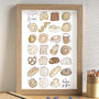 Bread Alphabet Kitchen Art Print Unframed, thumbnail 1 of 5