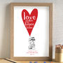 'Love Makes Our House A Home' New Home Print Unframed, thumbnail 1 of 7