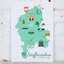 Staffordshire County Map Illustration Print, thumbnail 1 of 6