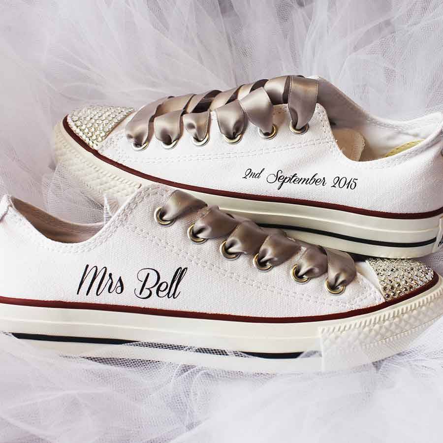 personalised converse wedding shoes 