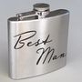 'Best Man' Boxed Hip Flask, thumbnail 2 of 9