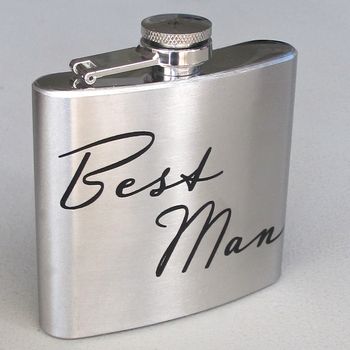 'Best Man' Boxed Hip Flask, 2 of 9