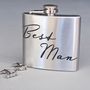 'Best Man' Boxed Hip Flask, thumbnail 1 of 9