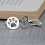 Personalised Hollow Pawprint Cufflinks, thumbnail 2 of 4