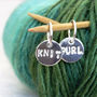 Purl Silver Stitch Markers Personalised, thumbnail 3 of 5