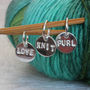 Purl Silver Stitch Markers Personalised, thumbnail 4 of 5