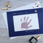 Father's Day Personalised Handprint Footprint Card, thumbnail 1 of 3