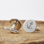 Personalised Silver Anchor Hidden Message Cufflinks, thumbnail 1 of 4