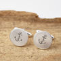 Personalised Silver Anchor Hidden Message Cufflinks, thumbnail 3 of 4