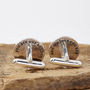 Personalised Silver Anchor Hidden Message Cufflinks, thumbnail 2 of 4