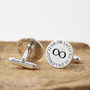 Personalised Silver Inifinity Hidden Message Cufflinks, thumbnail 2 of 4