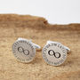 Personalised Silver Inifinity Hidden Message Cufflinks, thumbnail 1 of 4