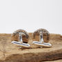 Personalised Round Silver Cufflinks, thumbnail 3 of 4
